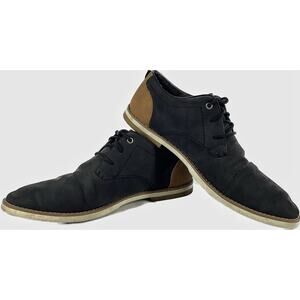 Steve Madden Falout Black Suede Oxford Dress Shoes Almond Toe Men's 11.5 US